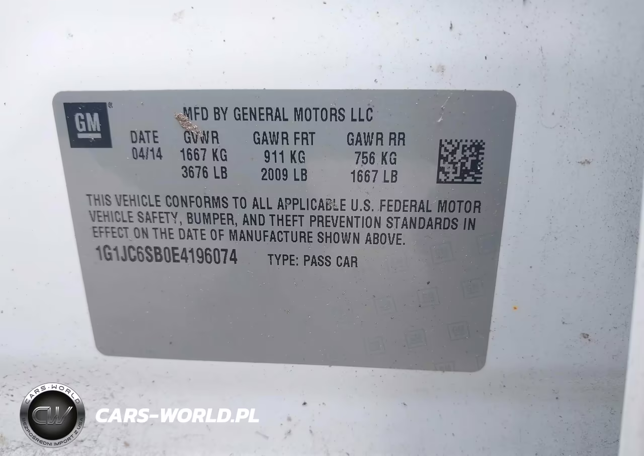 2014 Chevrolet Sonic Lt Auto VIN:1G1JC6SB0E4196074 - 9