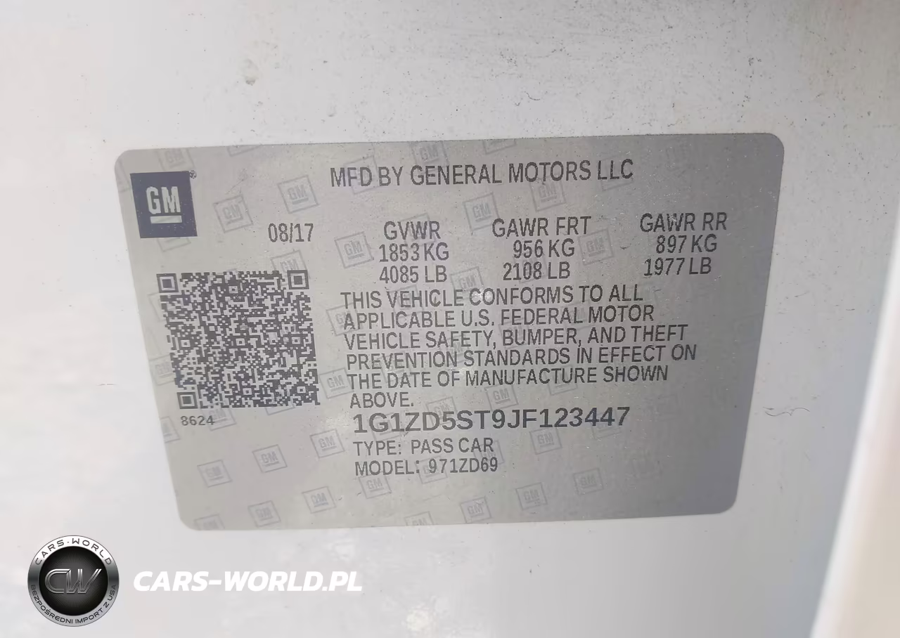 2018 Chevrolet Malibu Lt VIN:1G1ZD5ST9JF123447 - 9