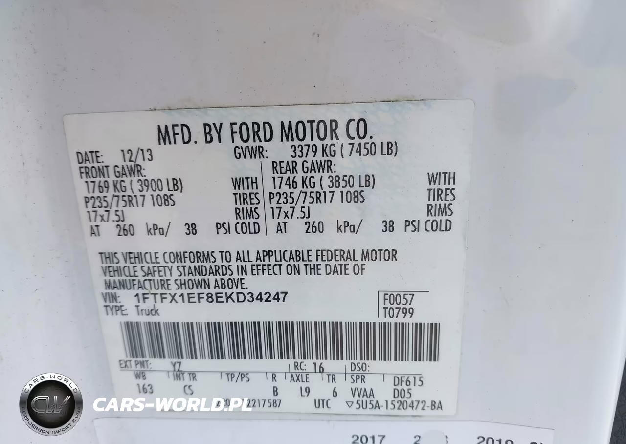 2014 Ford F-150 Xl VIN:1FTFX1EF8EKD34247 - 9