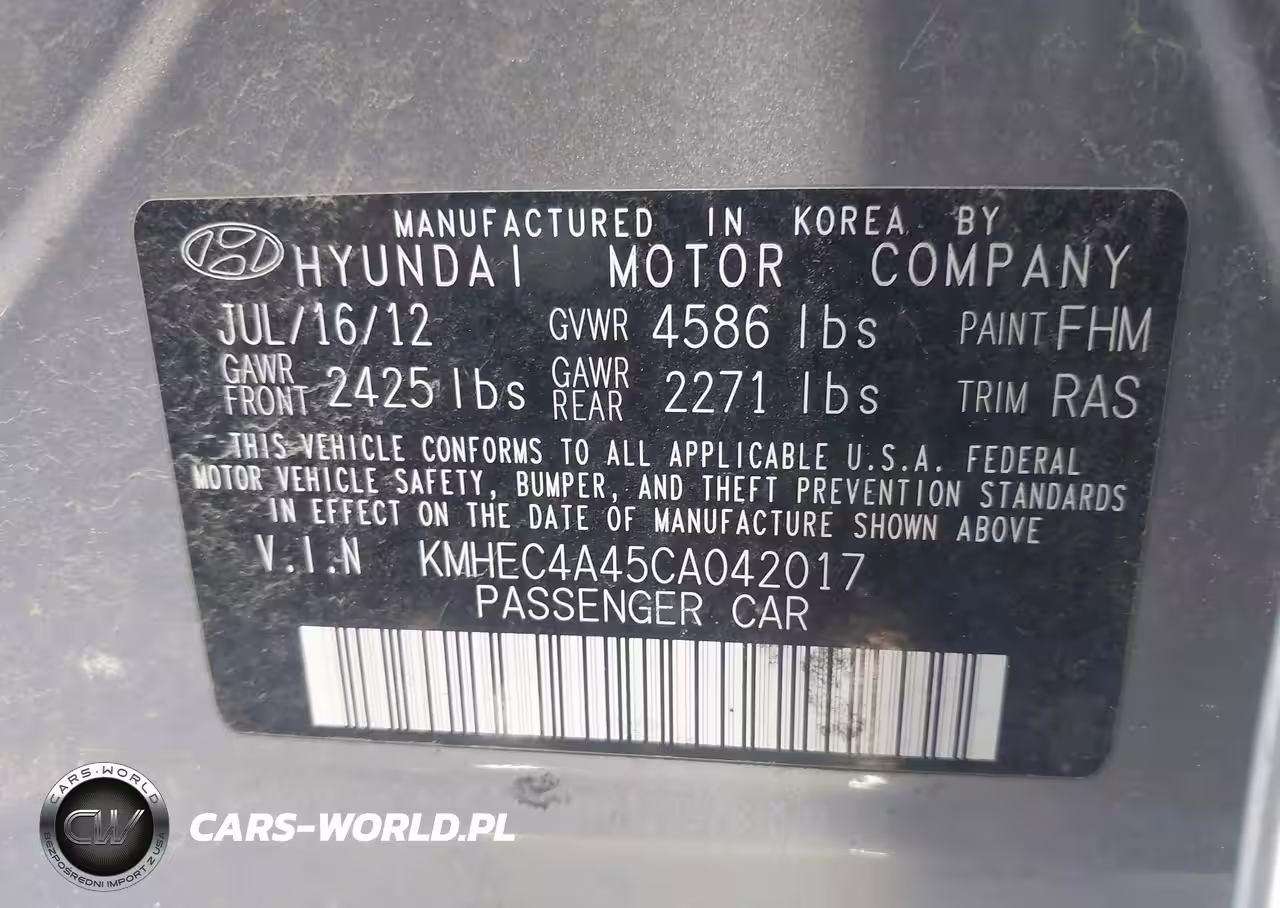 2012 Hyundai Sonata Hybrid VIN:KMHEC4A45CA042017 - 9