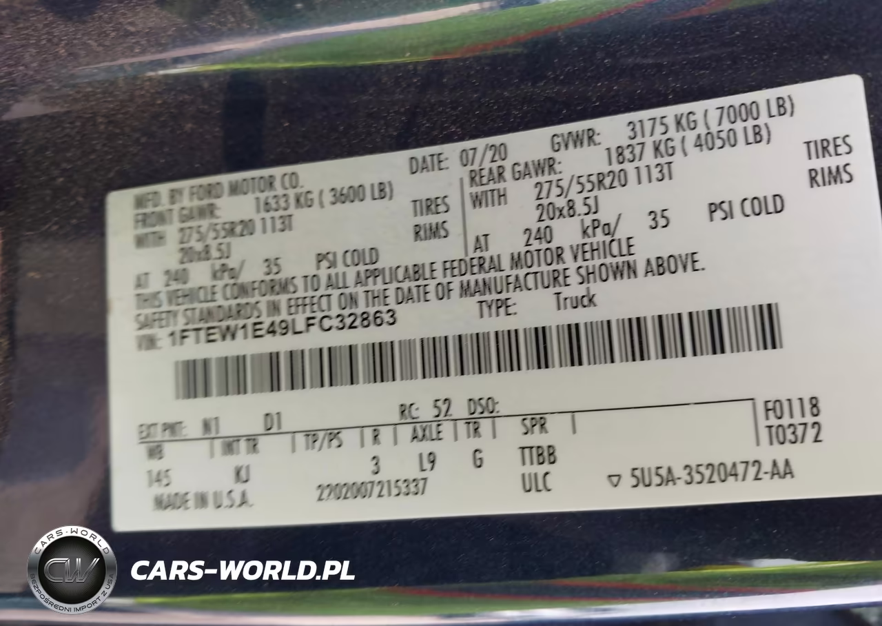 2020 Ford F-150 King Ranch VIN:1FTEW1E49LFC32863 - 9