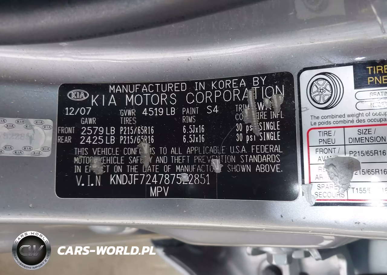 2008 Kia Sportage Lx VIN:KNDJF724787522851 - 9