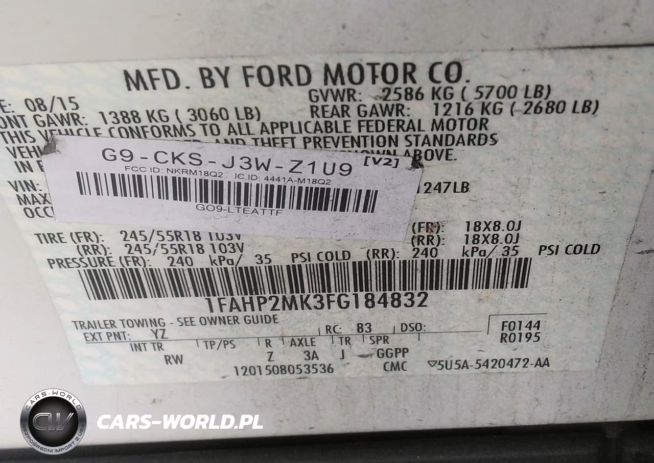 2015 Ford Police Interceptor VIN:1FAHP2MK3FG184832 - 9