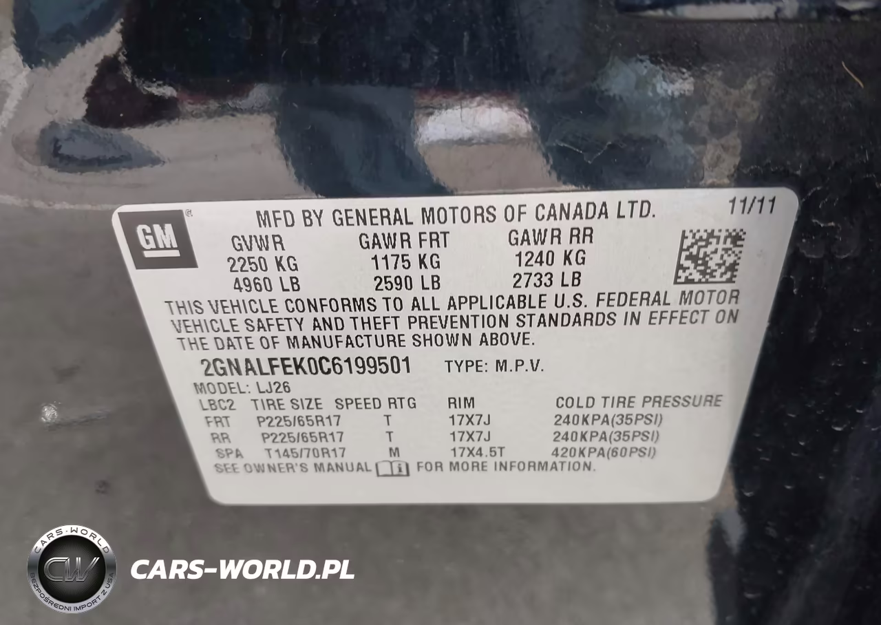 2012 Chevrolet Equinox Ltz VIN:2GNALFEK0C6199501 - 9