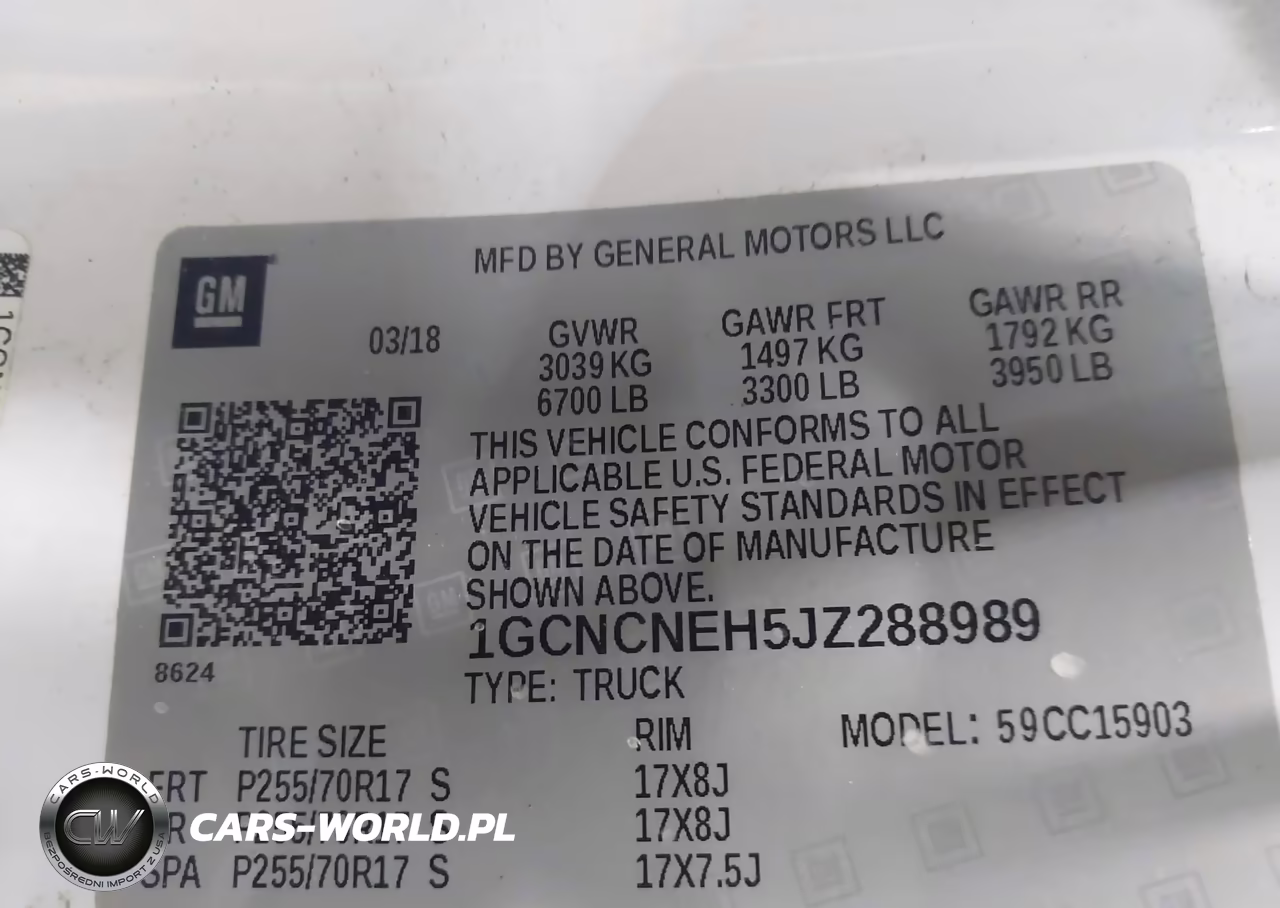 2018 Chevrolet Silverado 1500 Wt VIN:1GCNCNEH5JZ288989 - 9