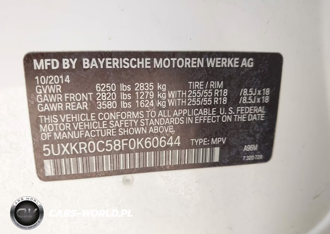 2015 BMW X5 xDrive35I VIN:5UXKR0C58F0K60644 - 9