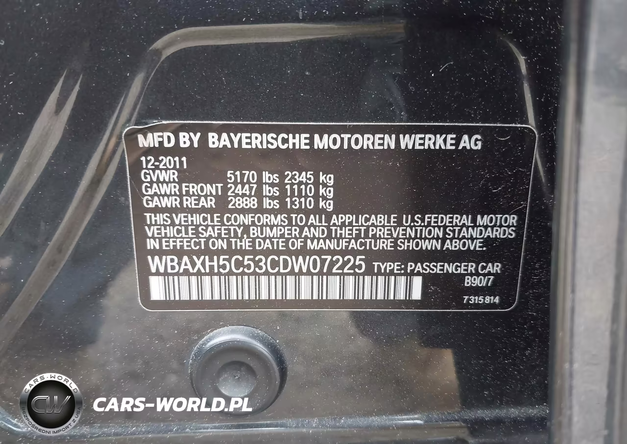 2012 BMW 528I xDrive VIN:WBAXH5C53CDW07225 - 9
