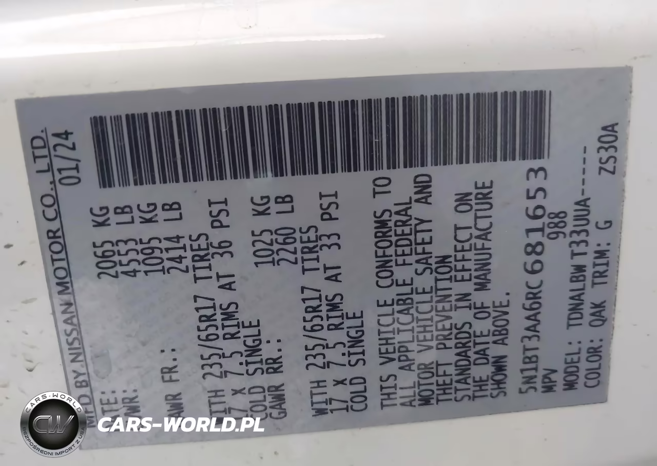 2024 Nissan Rogue S Fwd VIN:5N1BT3AA6RC681653 - 9