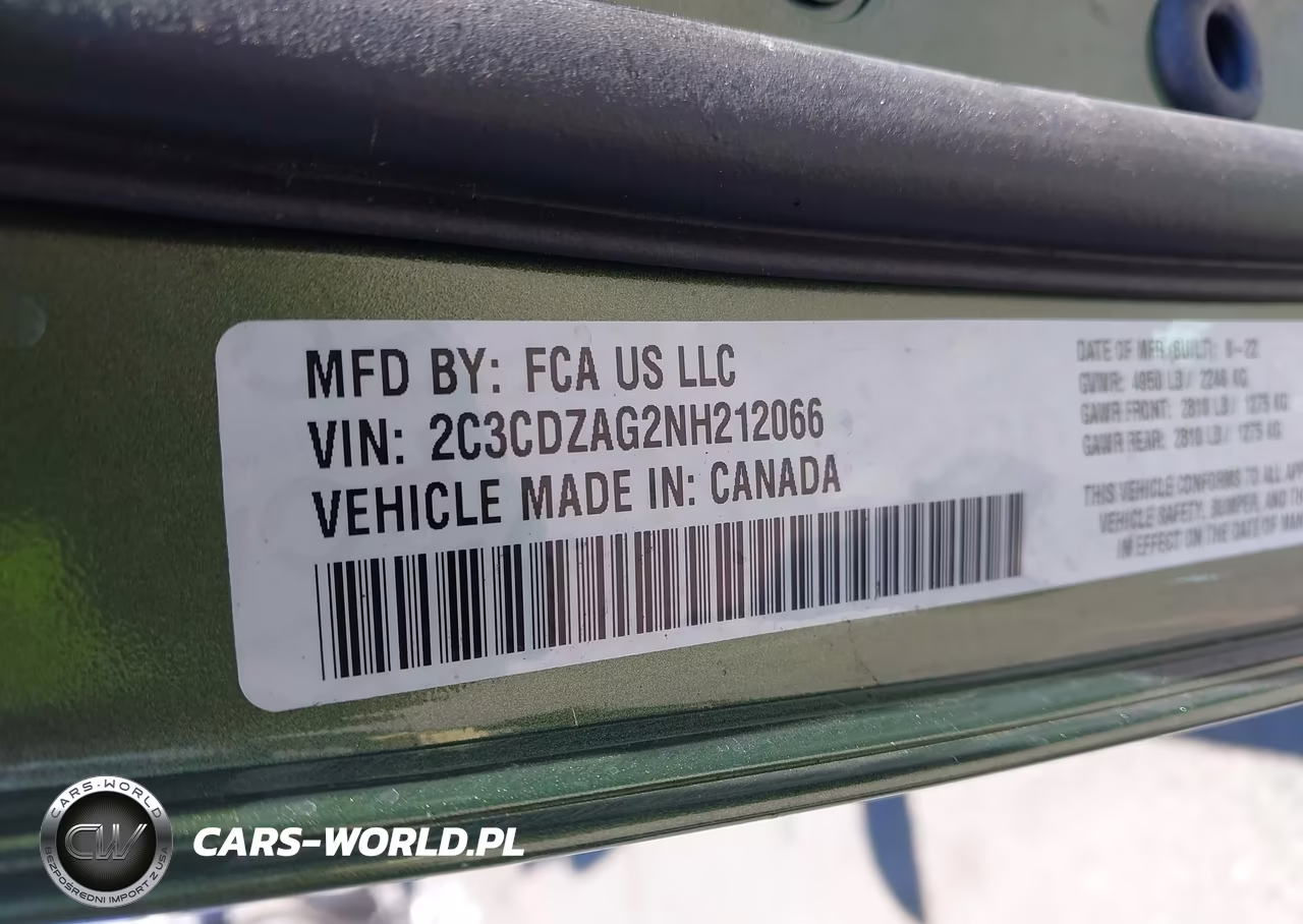2022 Dodge Challenger Sxt VIN:2C3CDZAG2NH212066 - 9