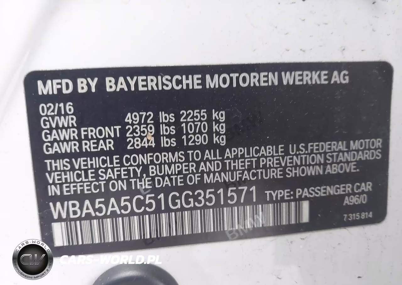 2016 BMW 528I VIN:WBA5A5C51GG351571 - 9