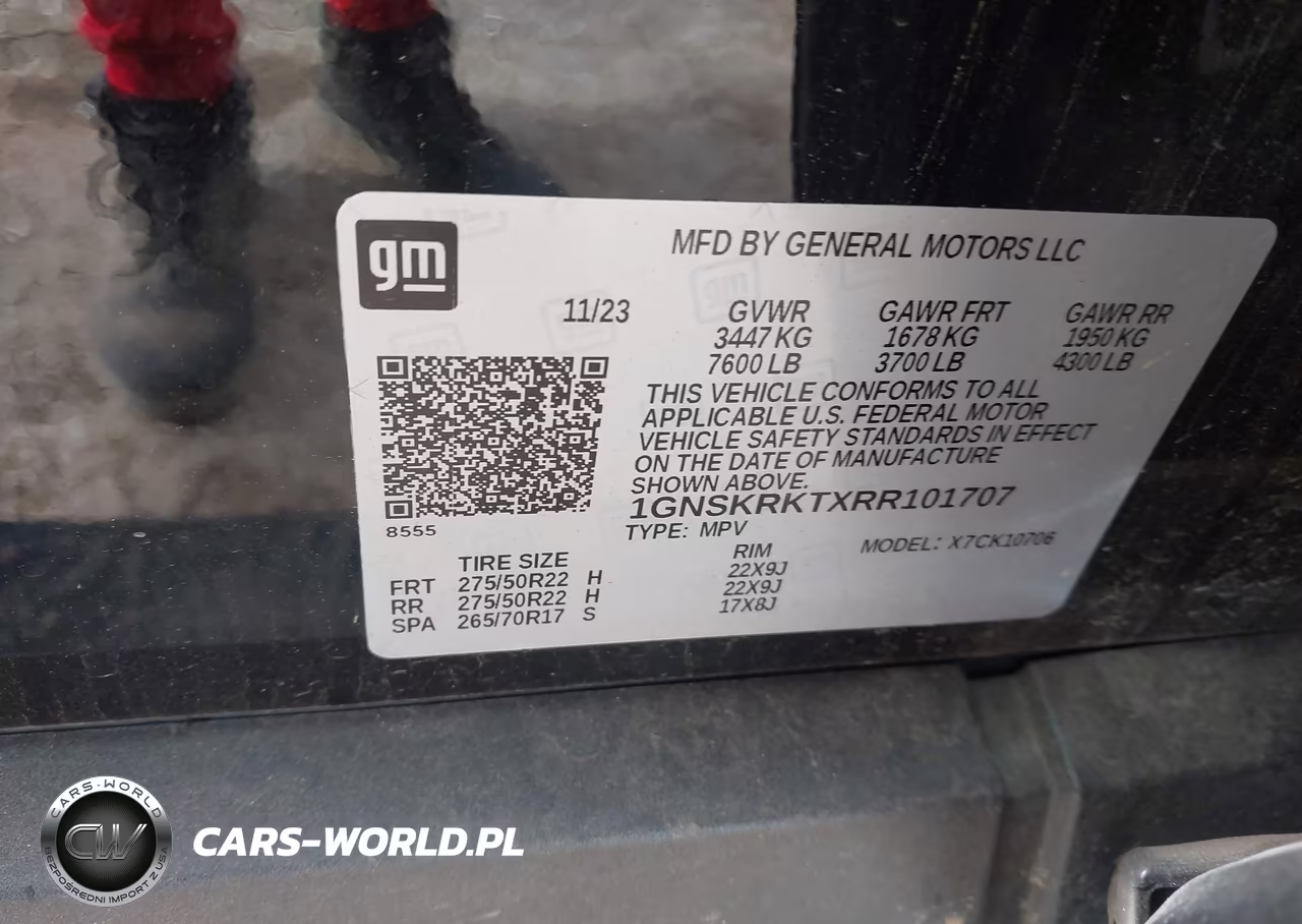 2024 Chevrolet Tahoe 4Wd Rst VIN:1GNSKRKTXRR101707 - 9