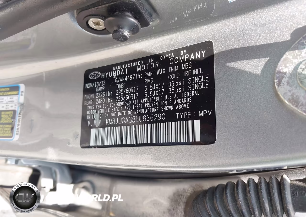 2014 Hyundai Tucson Se VIN:KM8JU3AG3EU836290 - 9