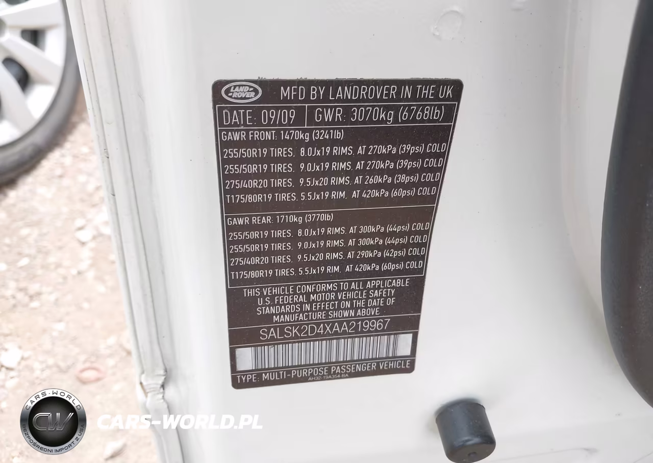 2010 Land Rover Range Rover Sport Hse VIN:SALSK2D4XAA219967 - 9