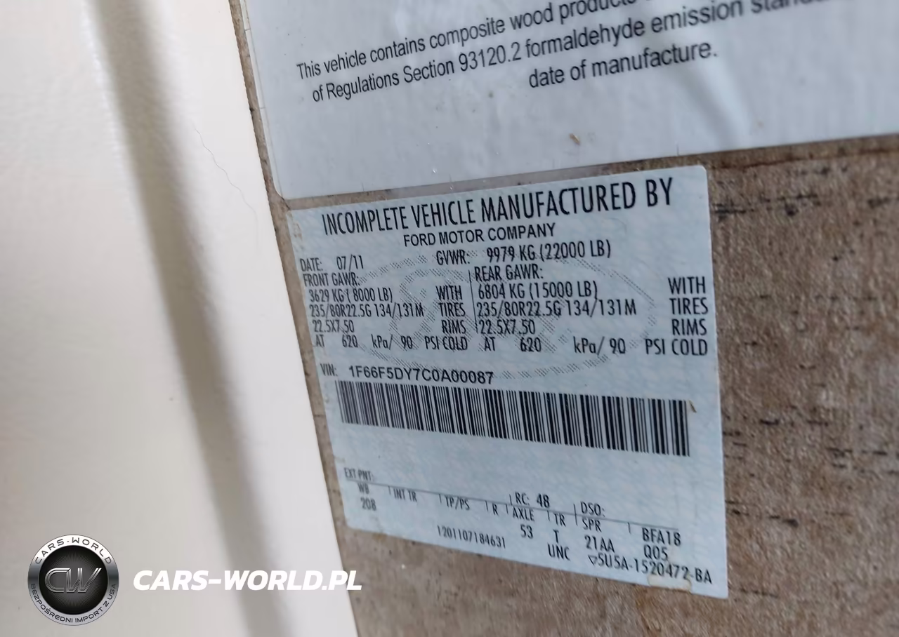 2012 Ford F53 VIN:1F66F5DY7C0A00087 - 9