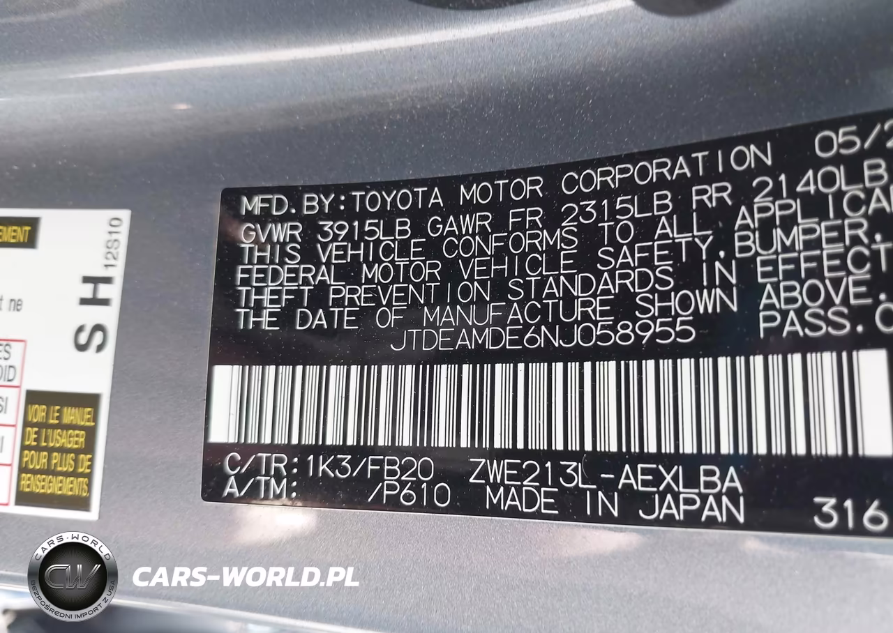 2022 Toyota Corolla Hybrid Le VIN:JTDEAMDE6NJ058955 - 9