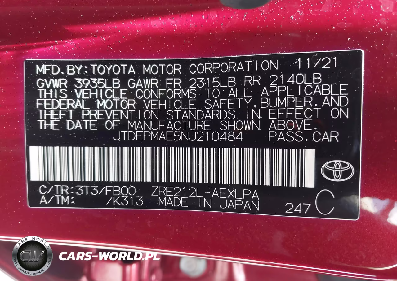 2022 Toyota Corolla Le VIN:JTDEPMAE5NJ210484 - 9