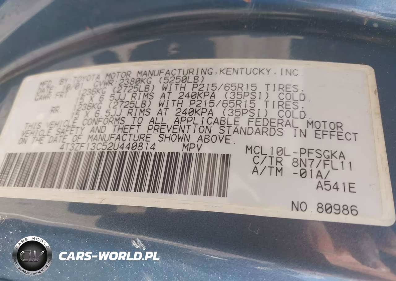 2002 Toyota Sienna Xle VIN:4T3ZF13C52U440814 - 9