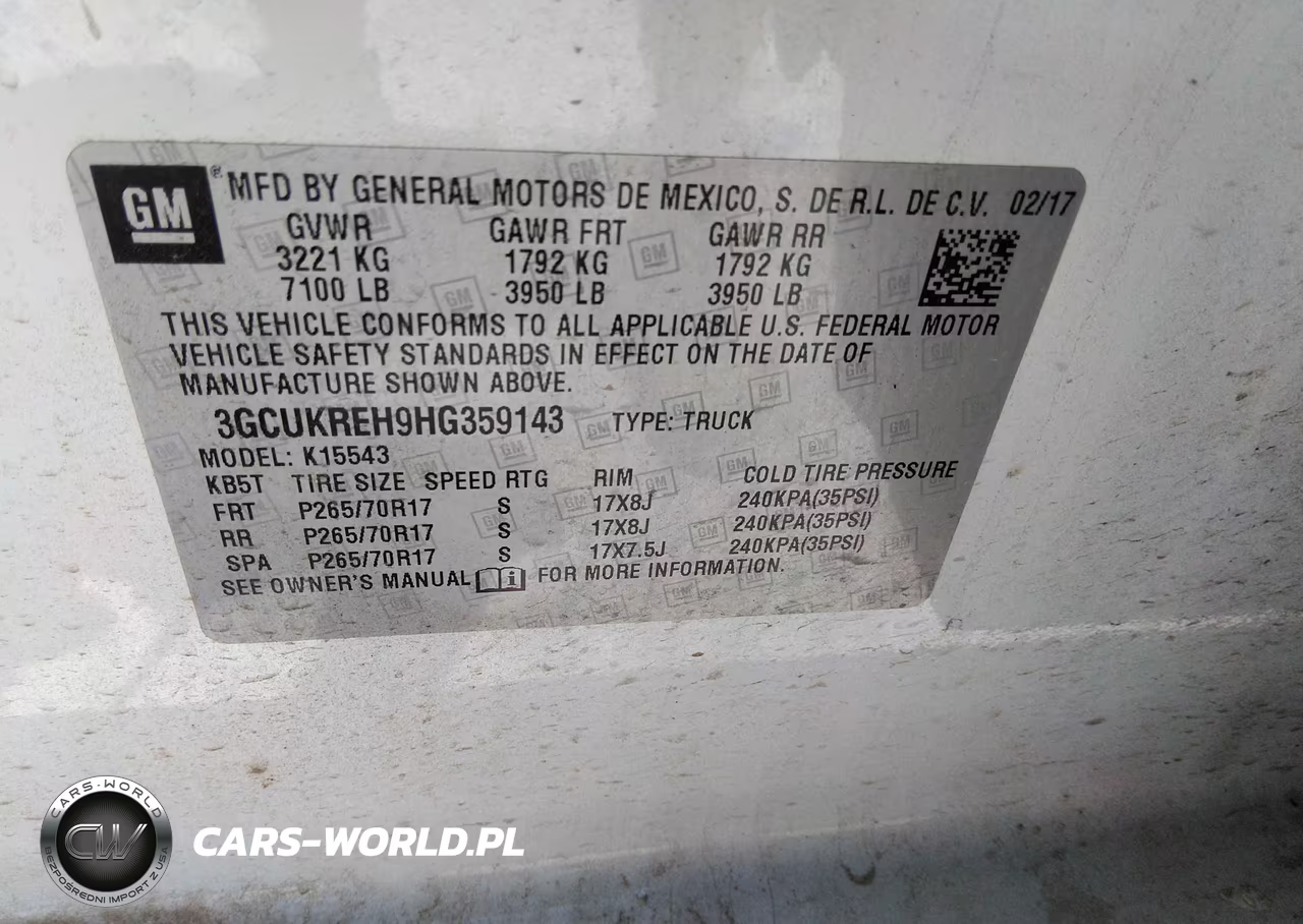 2017 Chevrolet Silverado 1500 1Lt VIN:3GCUKREH9HG359143 - 9