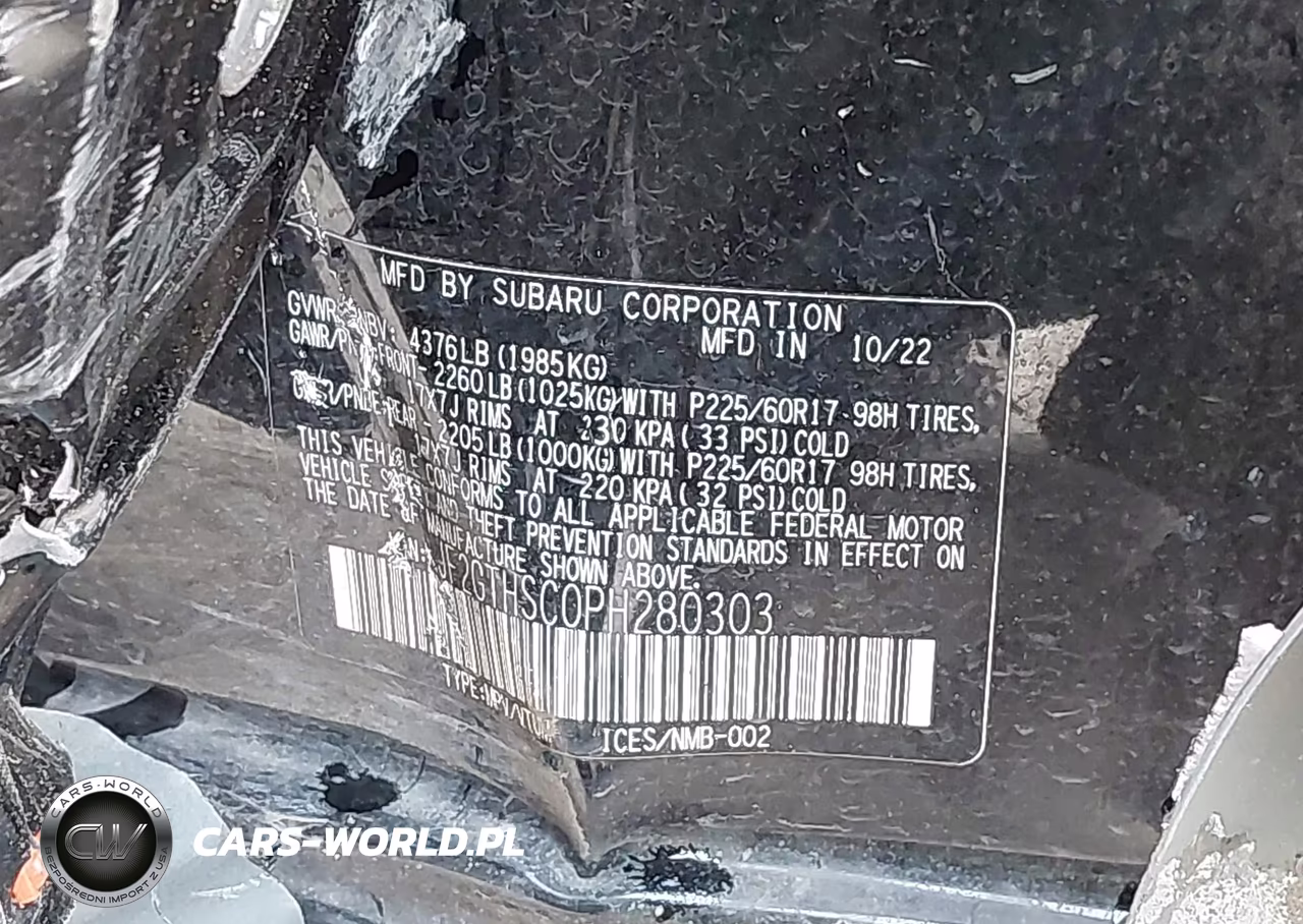 2023 Subaru Crosstrek Sport VIN:JF2GTHSC0PH280303 - 9