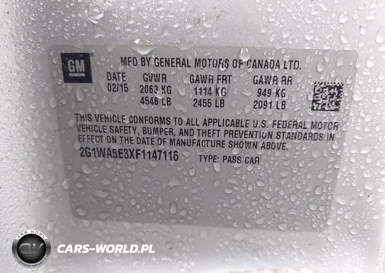 2015 Chevrolet Impala Limited Ls VIN:2G1WA5E3XF1147116 - 9