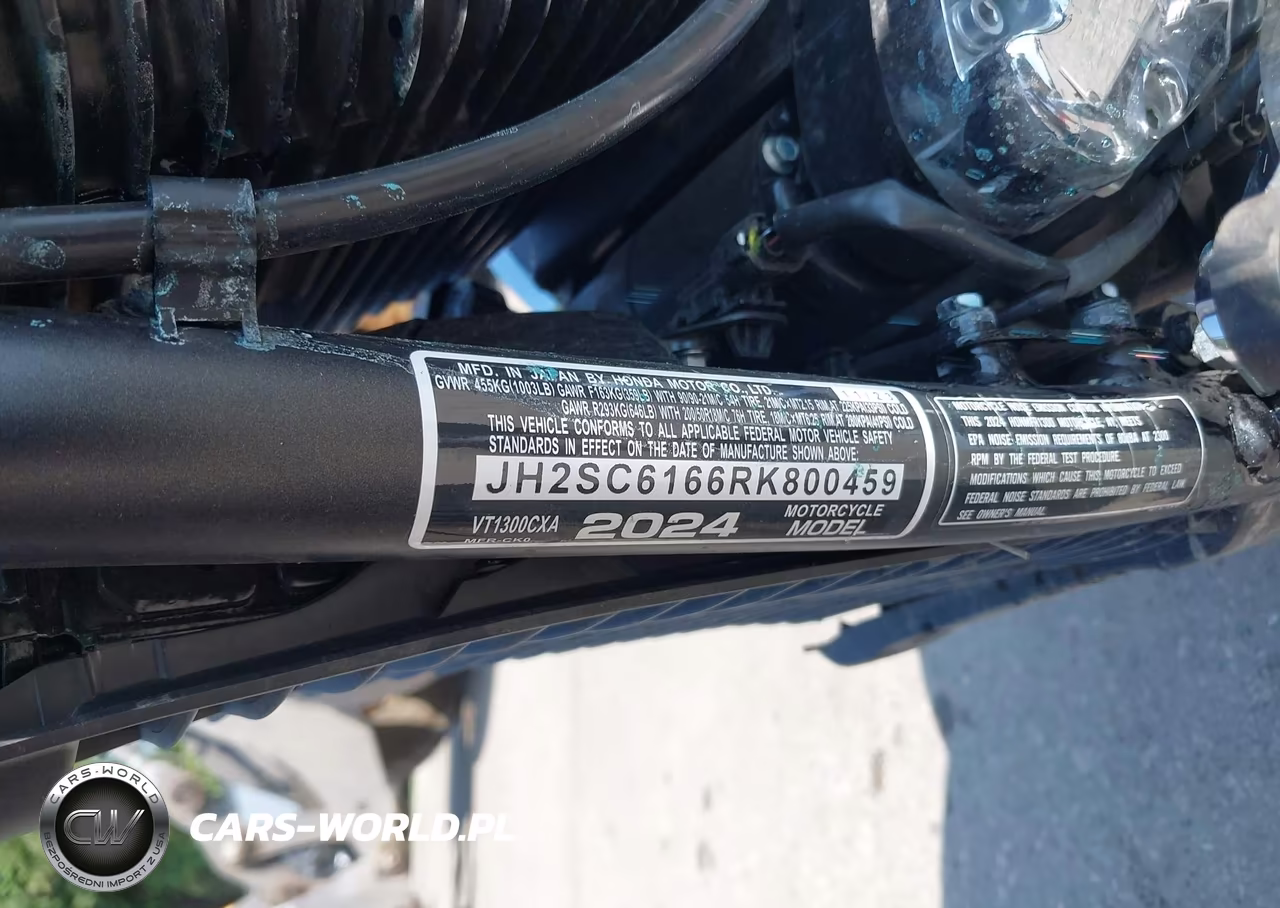2024 Honda Vt1300 Cxa VIN:JH2SC6166RK800459 - 10