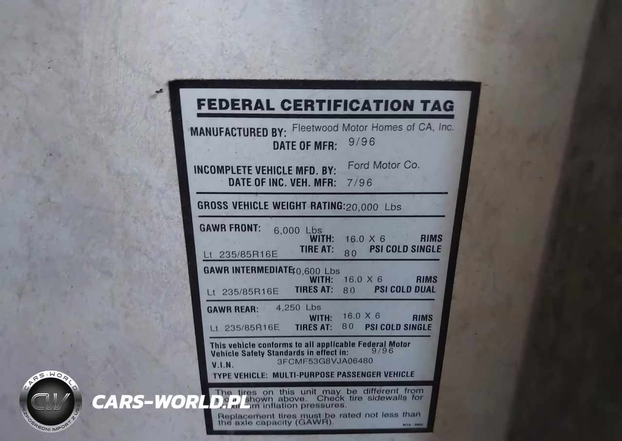 1997 Ford F530 Super Duty VIN:3FCMF53G8VJA06480 - 9