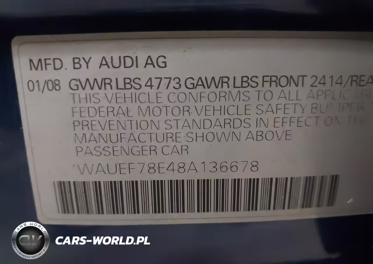 2008 Audi A4 2.0T-2.0T Special Edition VIN:WAUEF78E48A136678 - 9