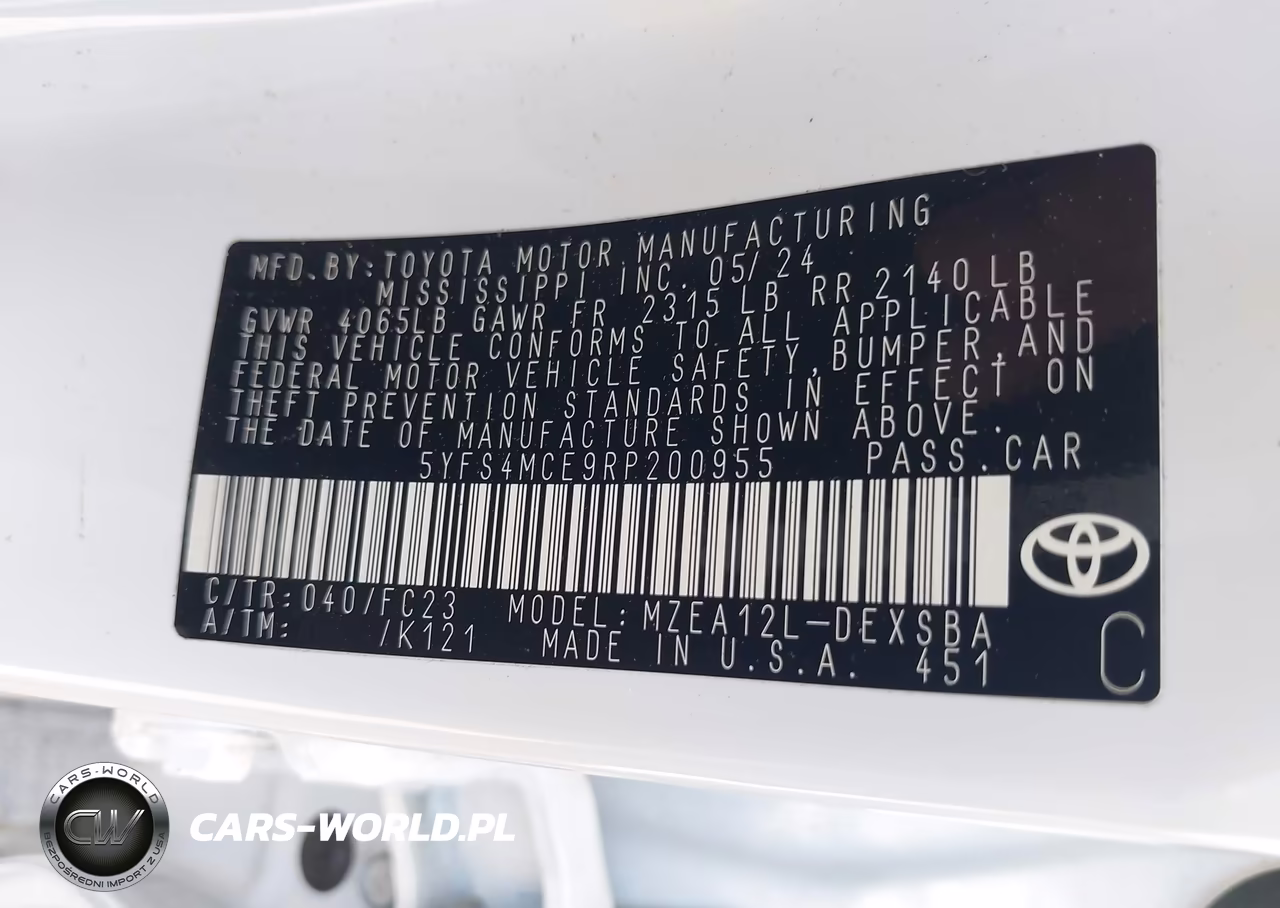 2024 Toyota Corolla Se VIN:5YFS4MCE9RP200955 - 9
