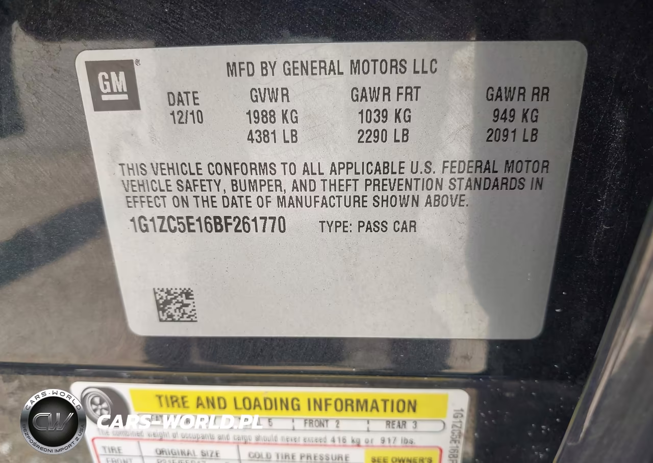 2011 Chevrolet Malibu 1Lt VIN:1G1ZC5E16BF261770 - 9