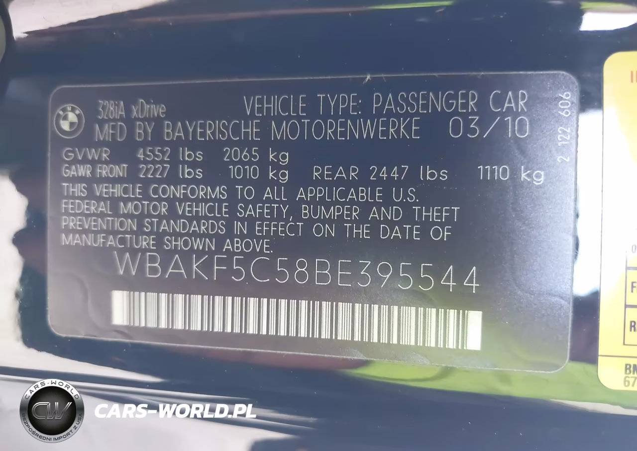 2011 BMW 328I xDrive VIN:WBAKF5C58BE395544 - 9