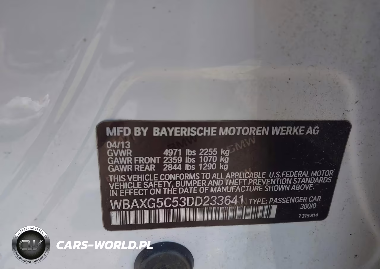 2013 BMW 528I VIN:WBAXG5C53DD233641 - 9