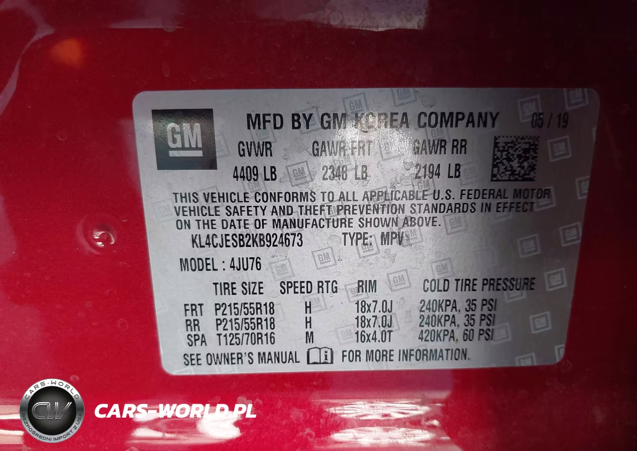 2019 Buick Encore Awd Preferred VIN:KL4CJESB2KB924673 - 9