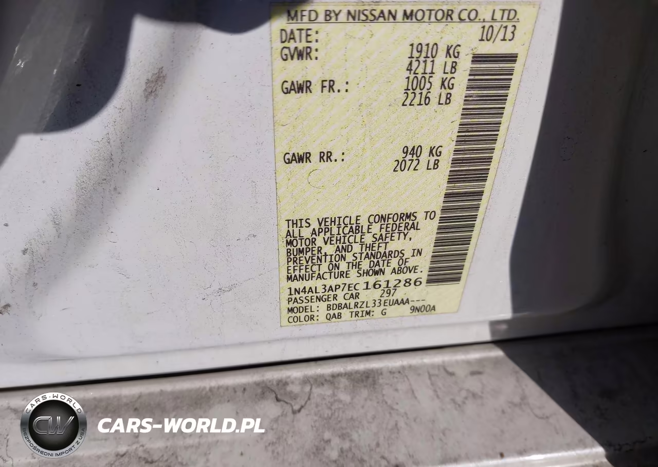 2014 Nissan Altima 2.5 S VIN:1N4AL3AP7EC161286 - 9
