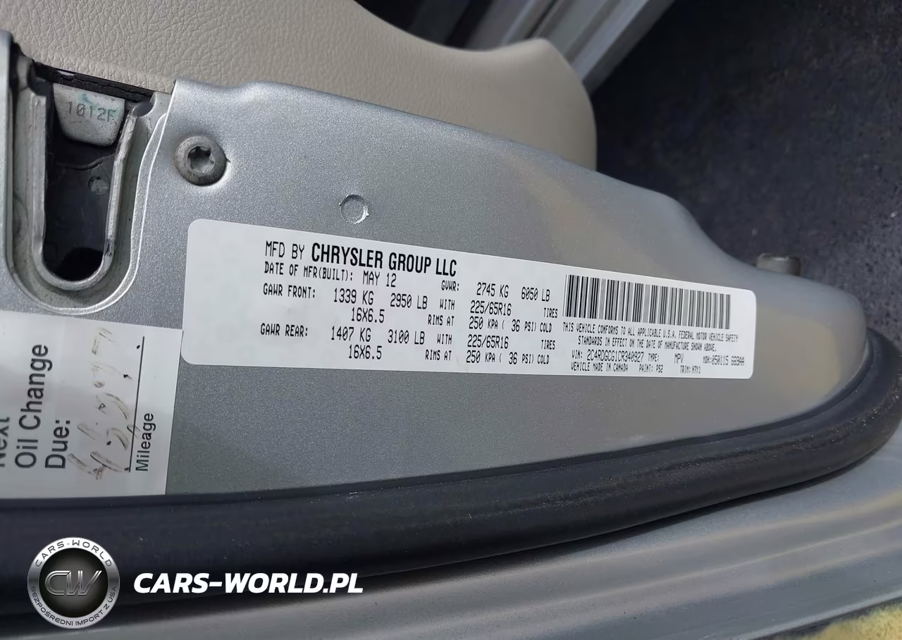 2012 Dodge Grand Caravan Sxt VIN:2C4RDGCG1CR340927 - 9