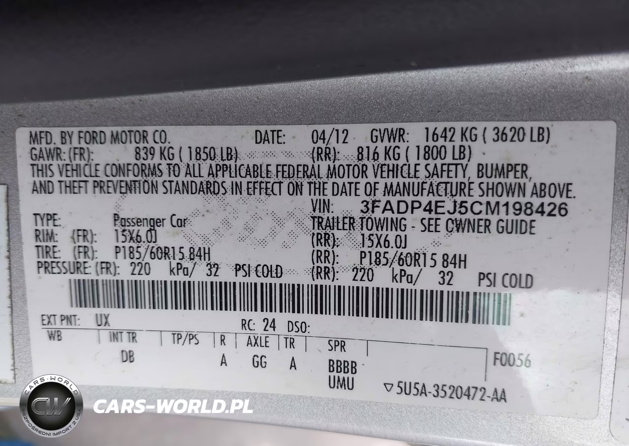 2012 Ford Fiesta Se VIN:3FADP4EJ5CM198426 - 9