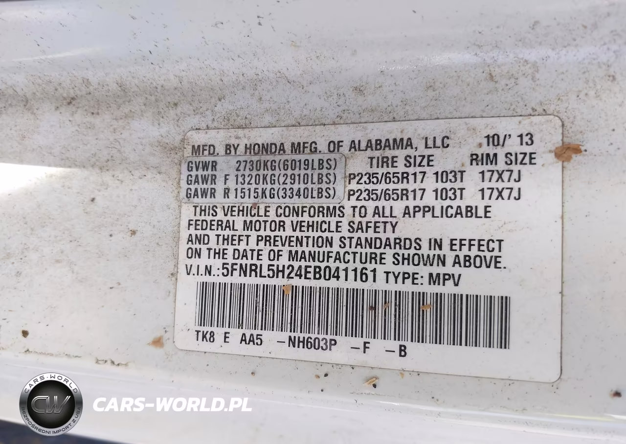 2014 Honda Odyssey Lx VIN:5FNRL5H24EB041161 - 9