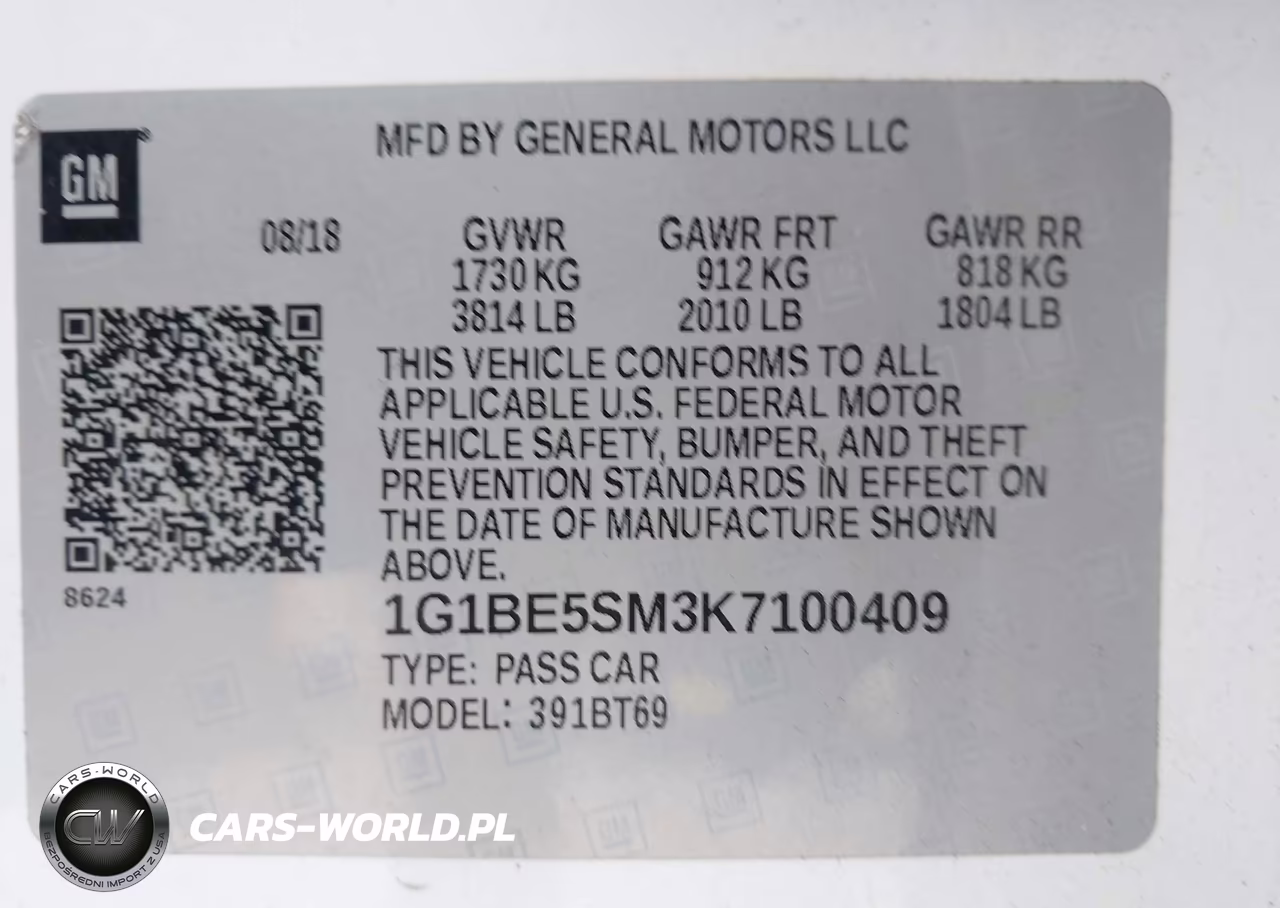 2019 Chevrolet Cruze Lt VIN:1G1BE5SM3K7100409 - 9