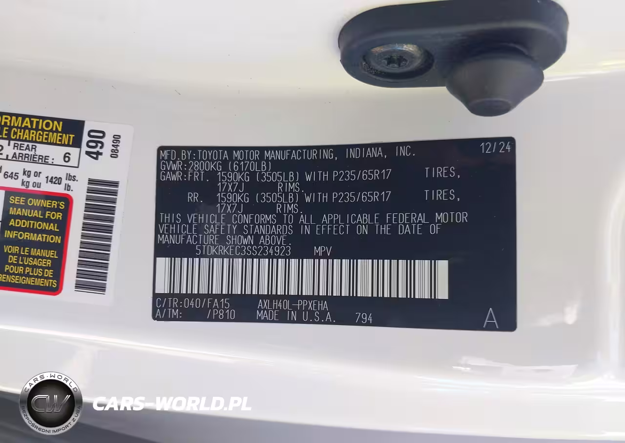 2025 Toyota Sienna Le VIN:5TDKRKEC3SS234923 - 9