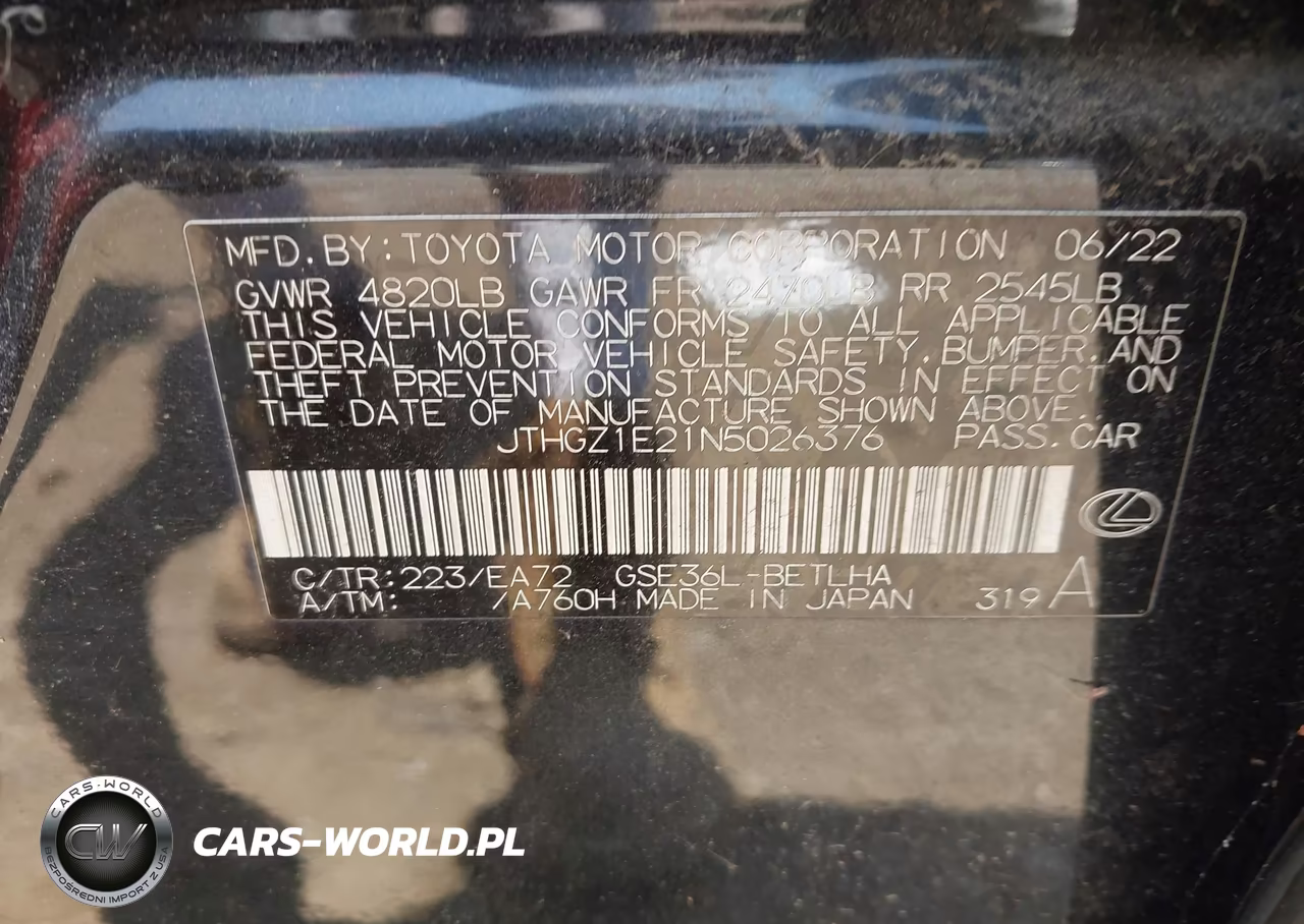 2022 Lexus Is 350 F Sport VIN:JTHGZ1E21N5026376 - 9