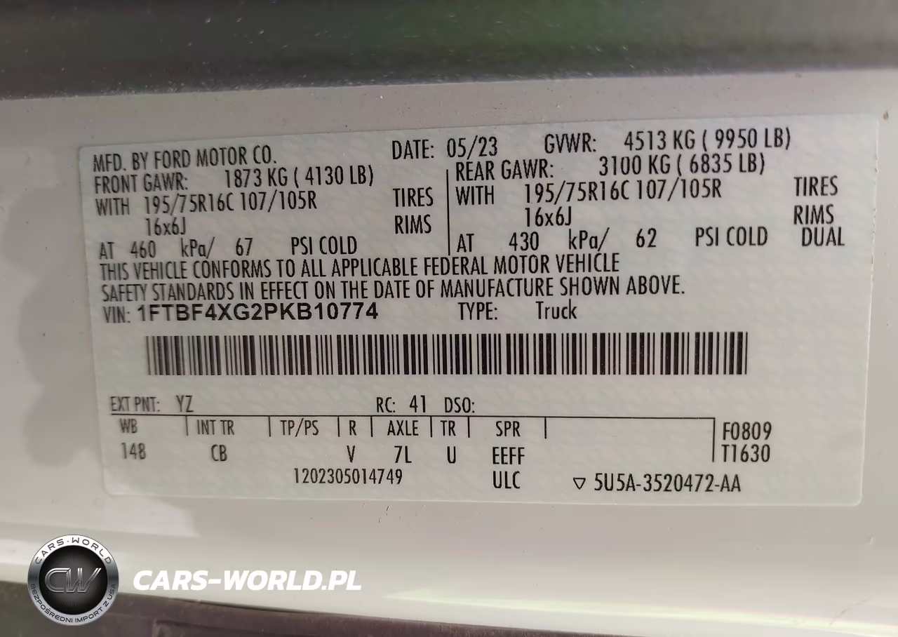 2023 Ford Transit-350 Cargo Van VIN:1FTBF4XG2PKB10774 - 9