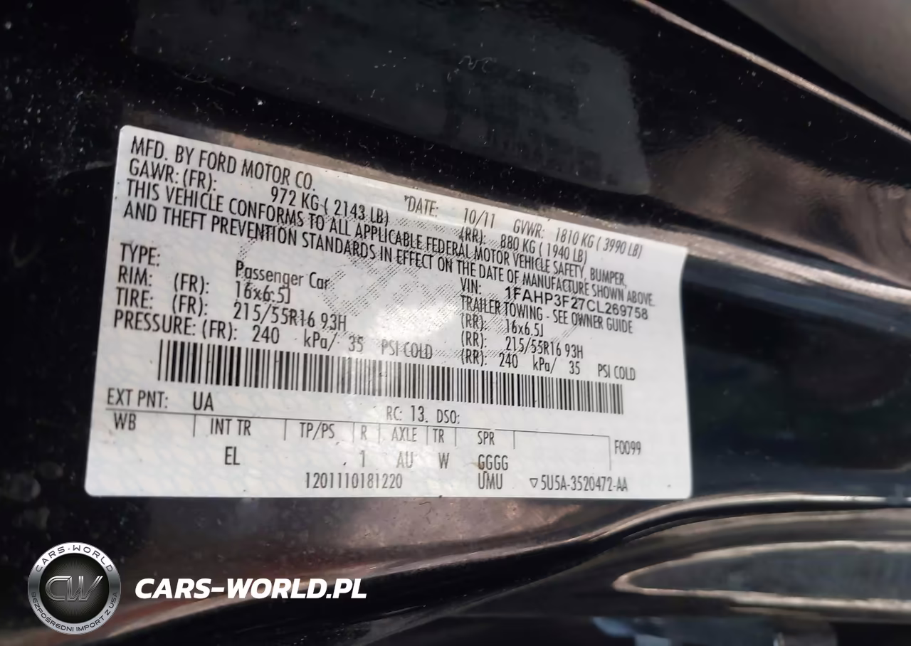 2012 Ford Focus Se VIN:1FAHP3F27CL269758 - 9