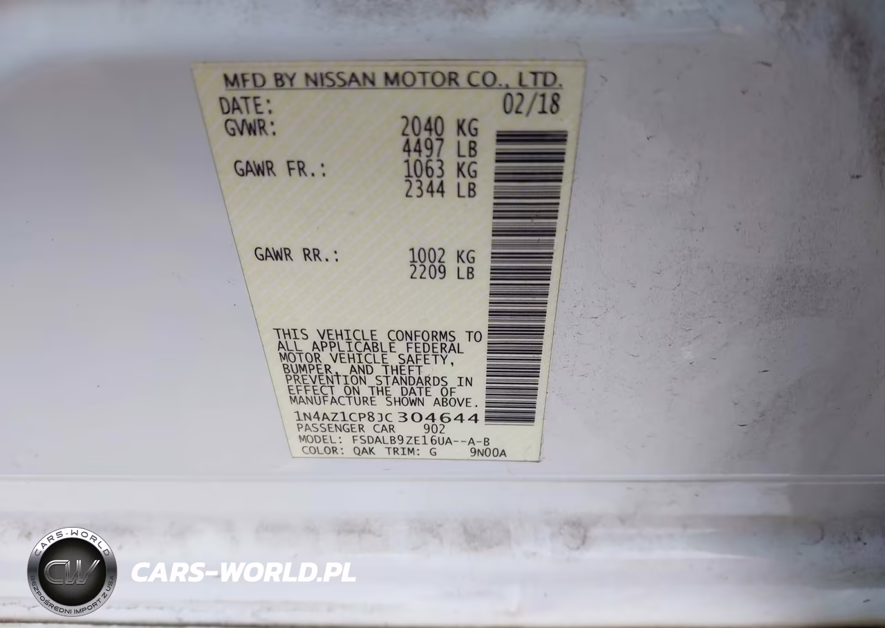 2018 Nissan Leaf S VIN:1N4AZ1CP8JC304644 - 9