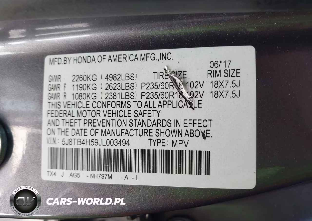 2018 Acura Rdx Technology Acurawatch Plus Packages-Technology Package VIN:5J8TB4H59JL003494 - 9