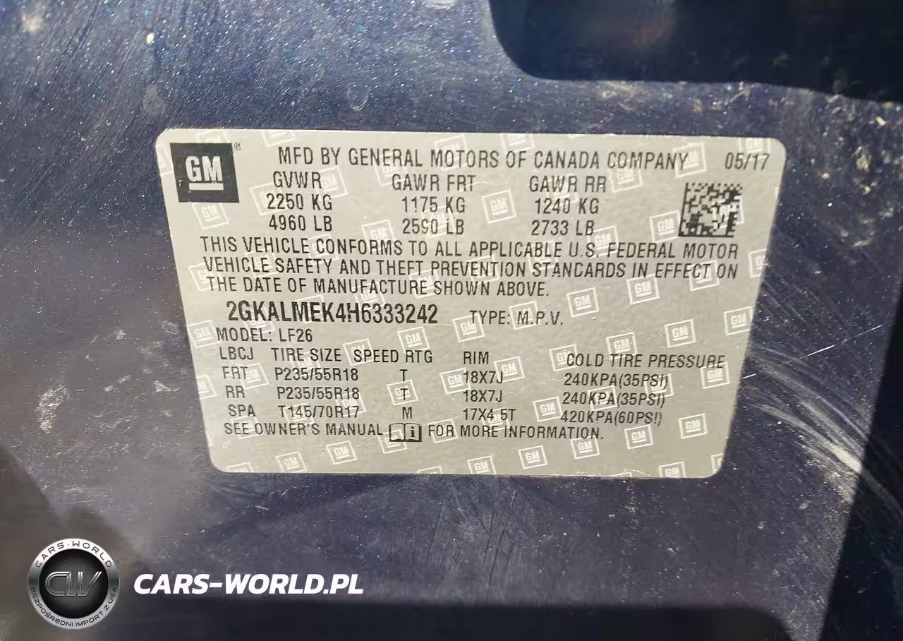 2017 GMC Terrain Sle-1 VIN:2GKALMEK4H6333242 - 9