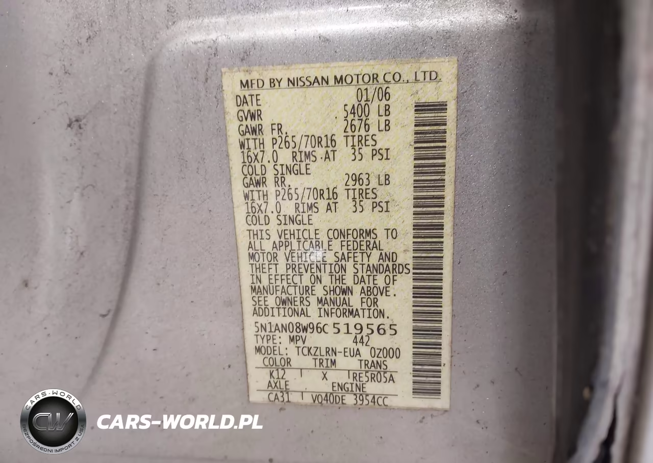 2006 Nissan Xterra S VIN:5N1AN08W96C519565 - 9