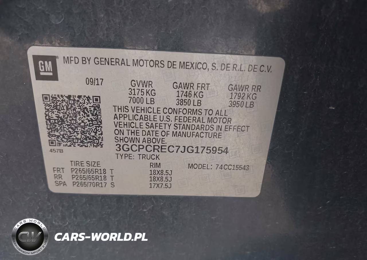 2018 Chevrolet Silverado 1500 1Lt VIN:3GCPCREC7JG175954 - 9