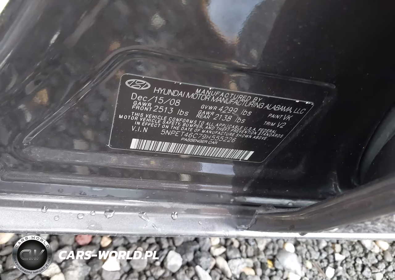 2009 Hyundai Sonata Gls VIN:5NPET46C79H555226 - 9