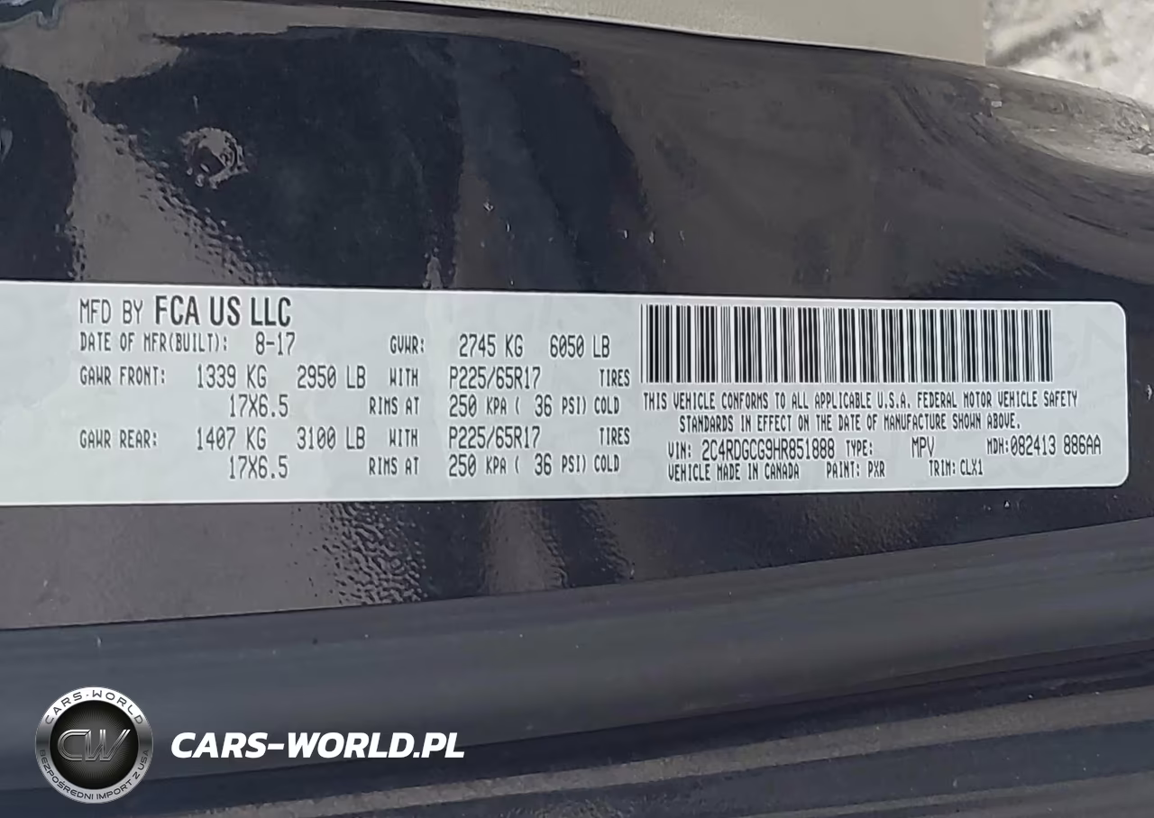 2017 Dodge Grand Caravan Sxt VIN:2C4RDGCG9HR851888 - 9