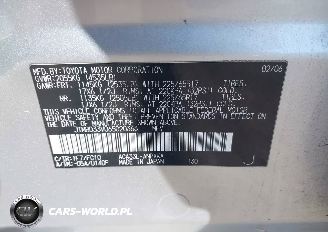 2006 Toyota Rav4 VIN:JTMBD33V065020363 - 9