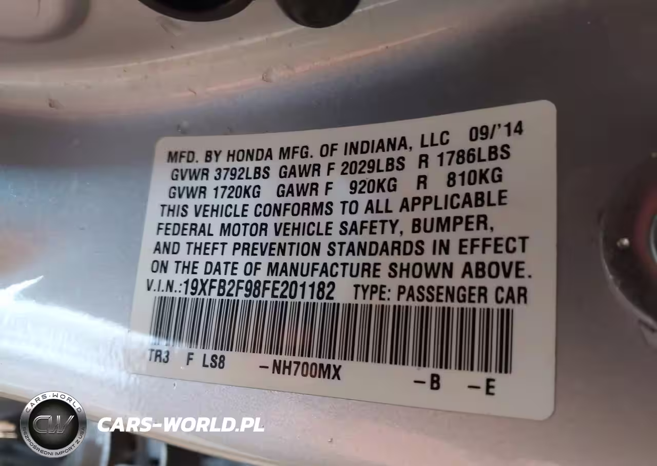 2015 Honda Civic Ex-L VIN:19XFB2F98FE201182 - 9